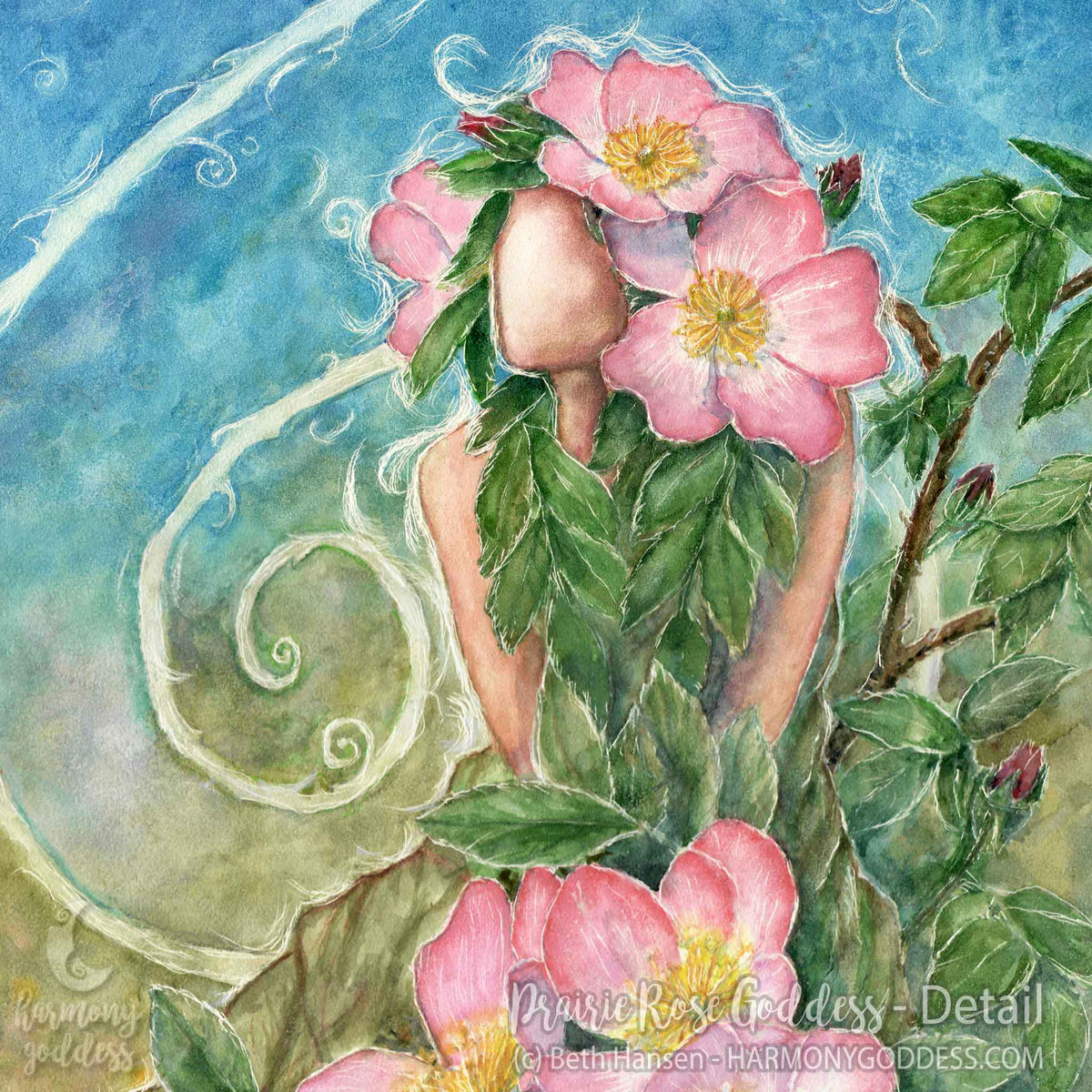 Prairie Rose Goddess Art Print