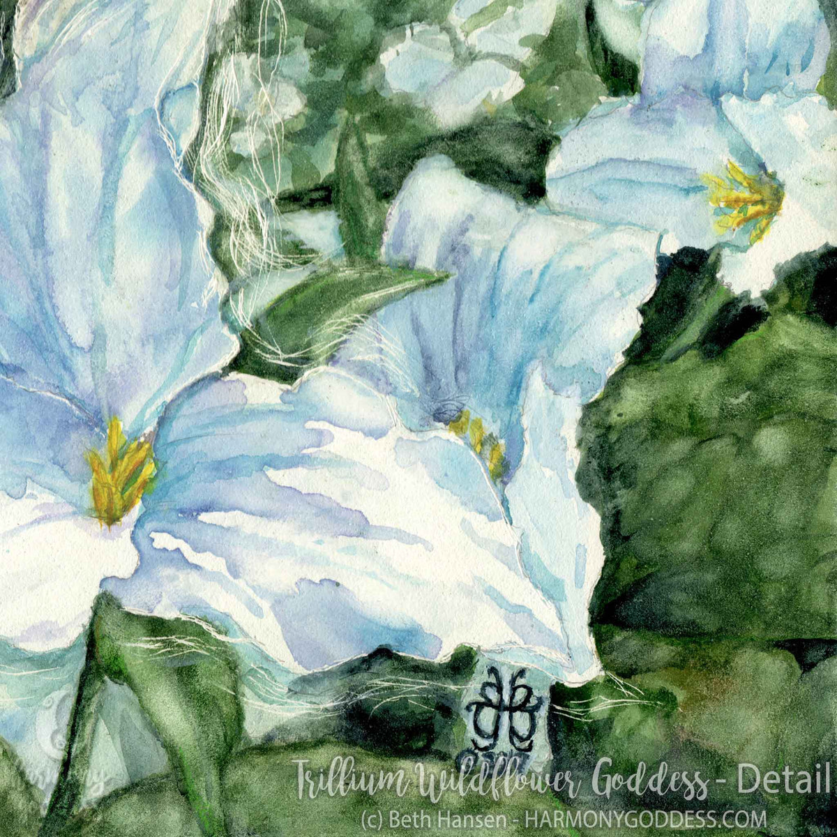 Trillium Goddess Art Print
