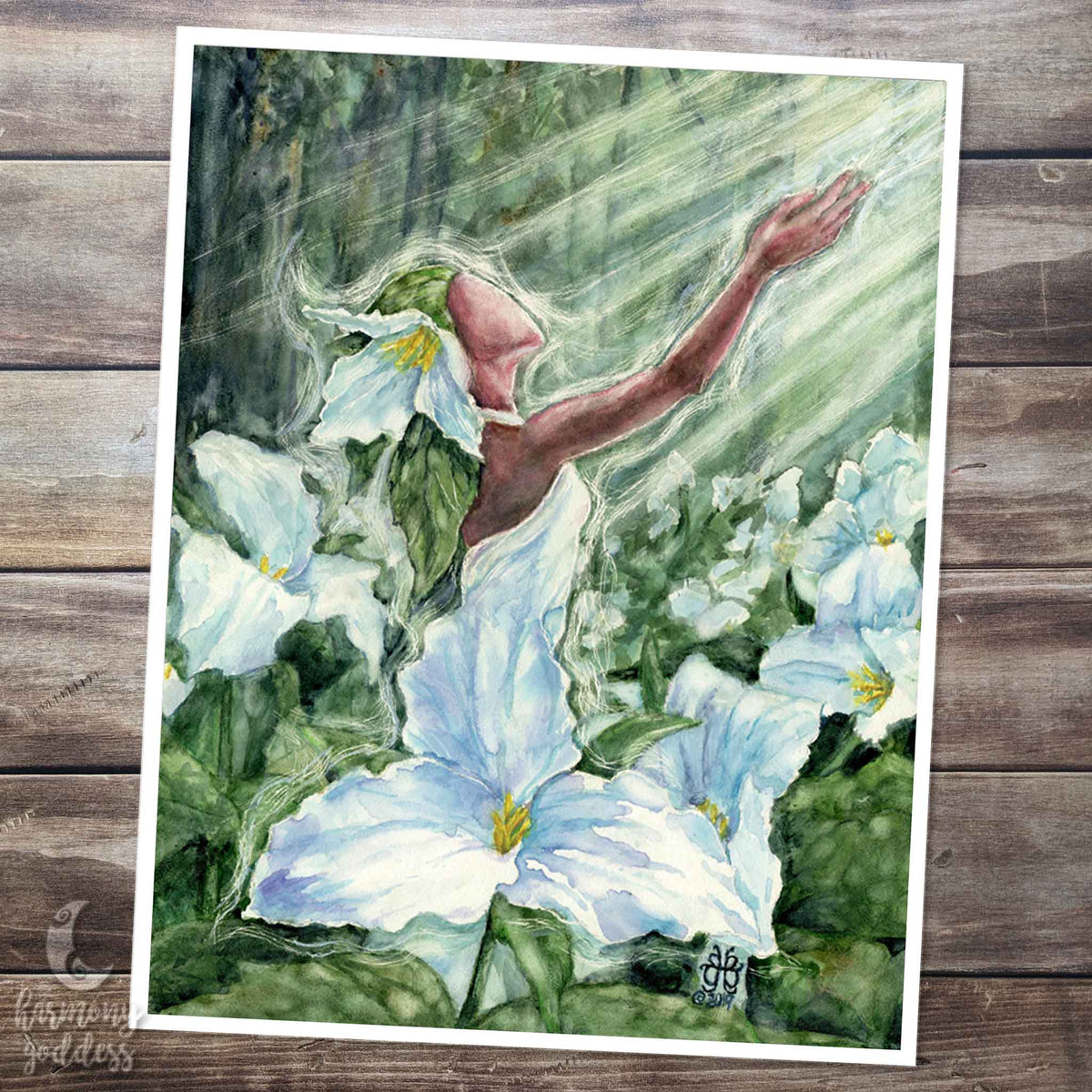 Trillium Goddess Art Print