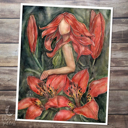Wood Lily Goddess Art Print