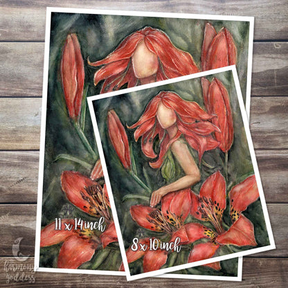 Wood Lily Goddess Art Print