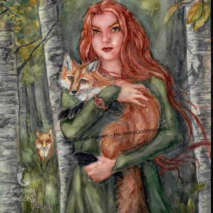 Mystic Fox Altar Goddess Print